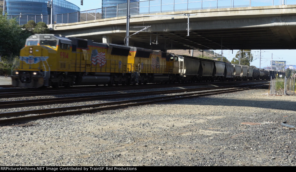 UP 9914 Leads the Mission Bay Local